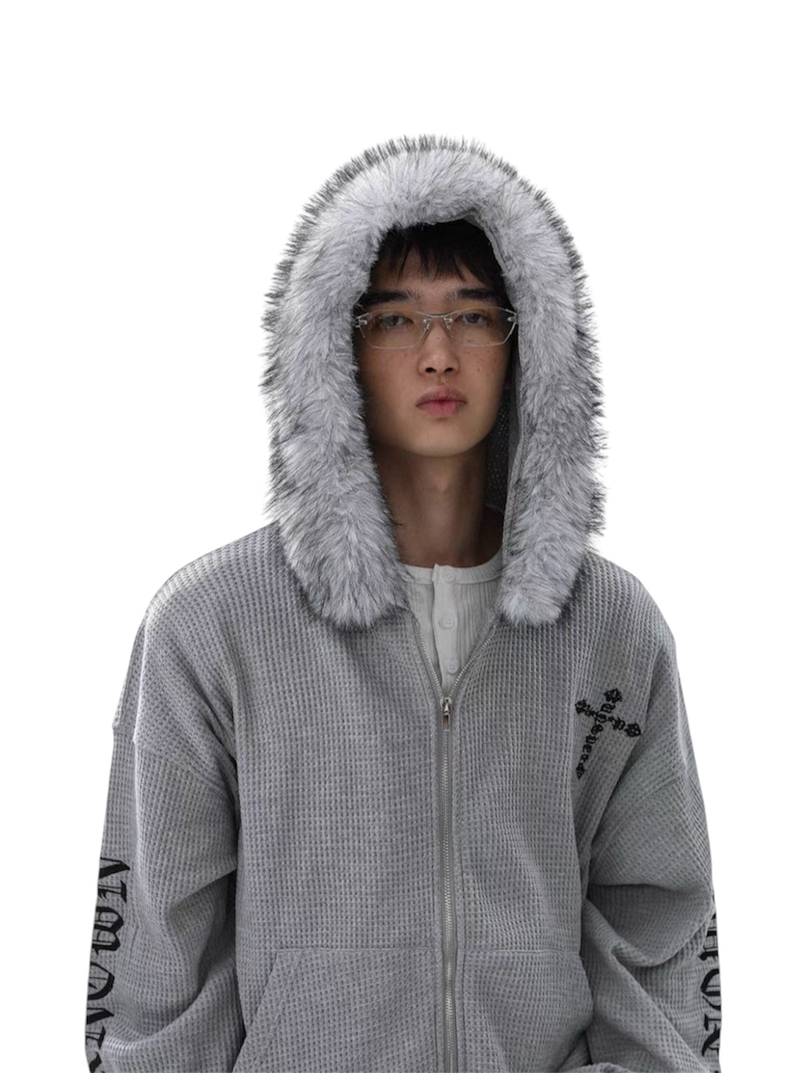 Waffle Knit Fur Hoodie – Wanna Labs