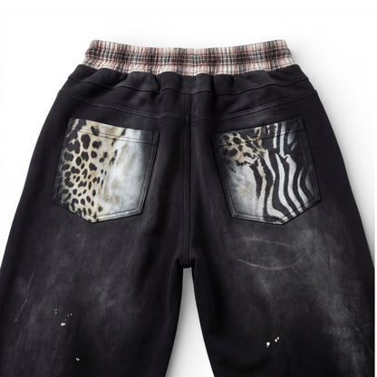 Double Waist Baggy Panther Sweats