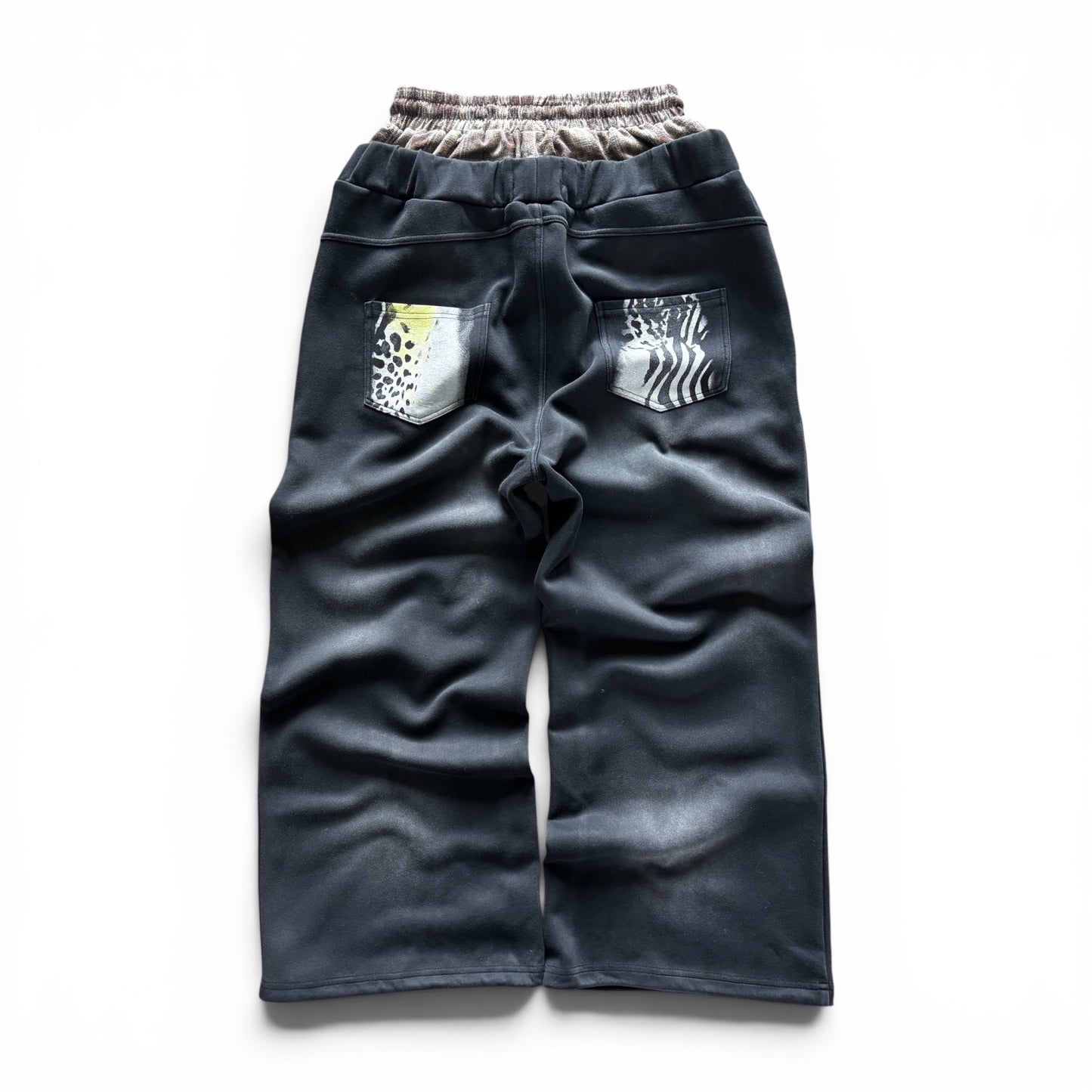 Double Waist Baggy Panther Sweats