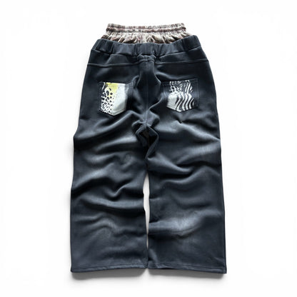 Double Waist Baggy Panther Sweats