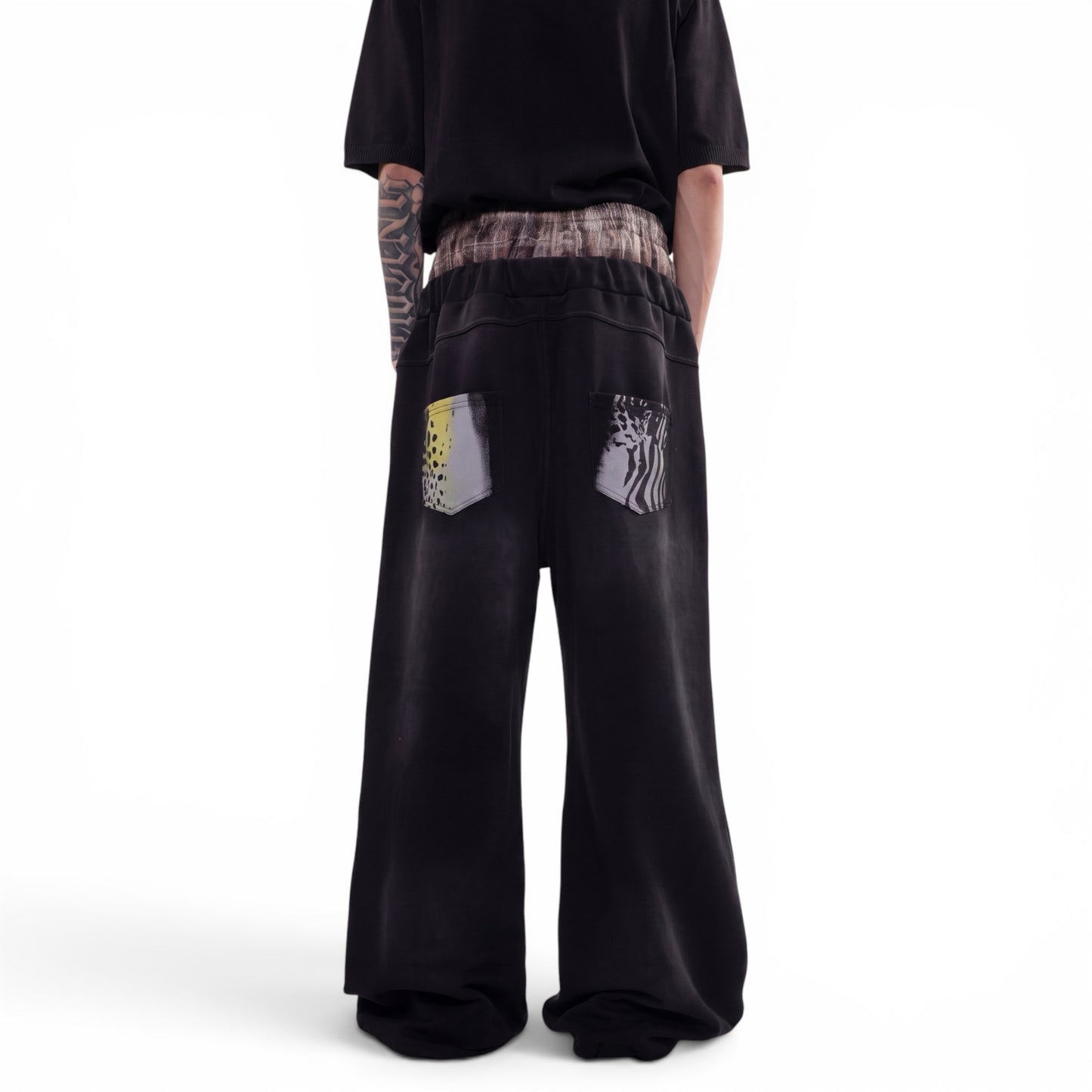 Double Waist Baggy Panther Sweats