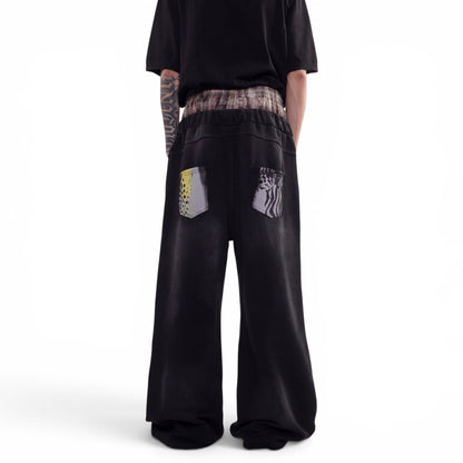 Double Waist Baggy Panther Sweats