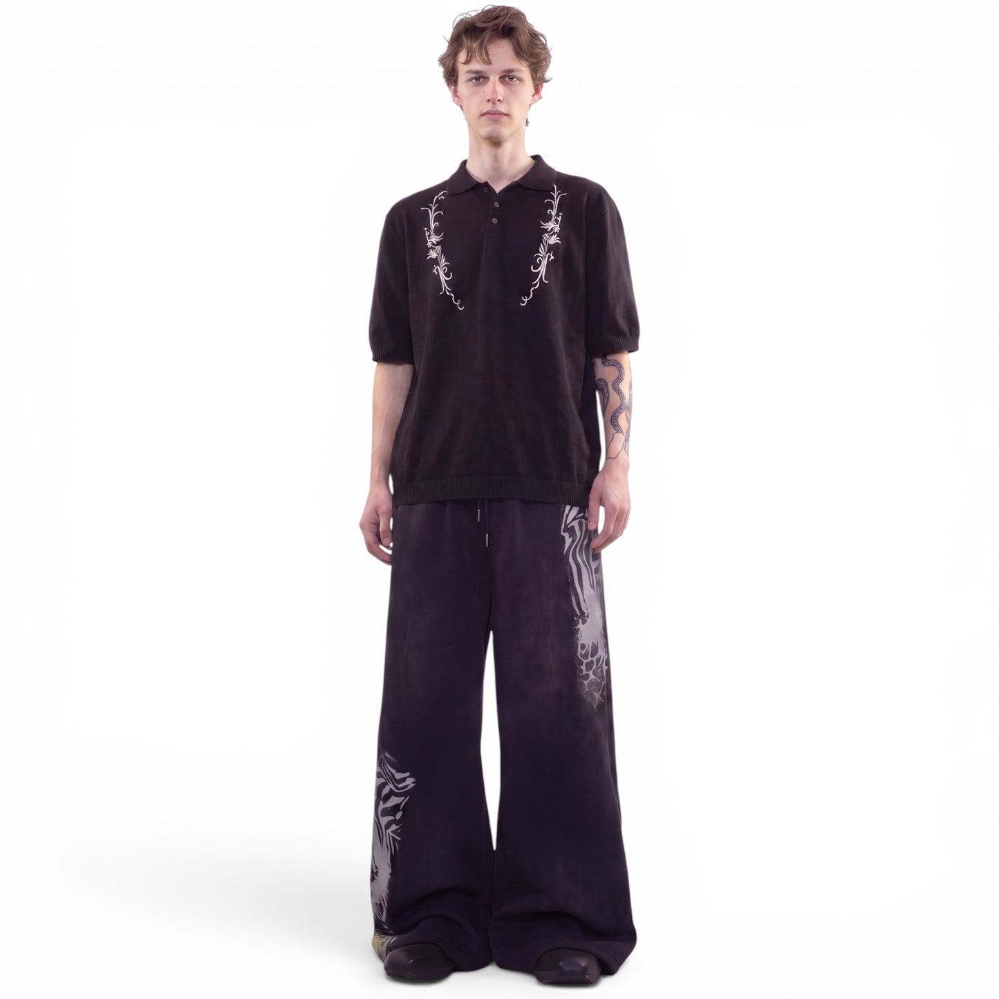 Double Waist Baggy Panther Sweats