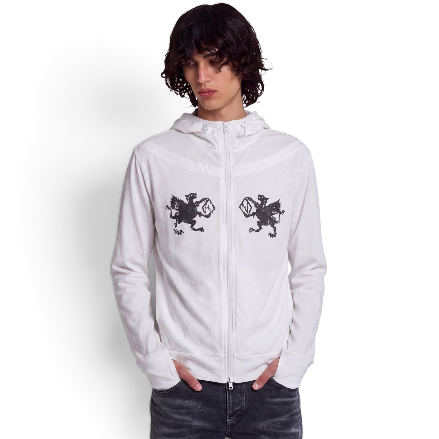 Slub Cotton Zip Up