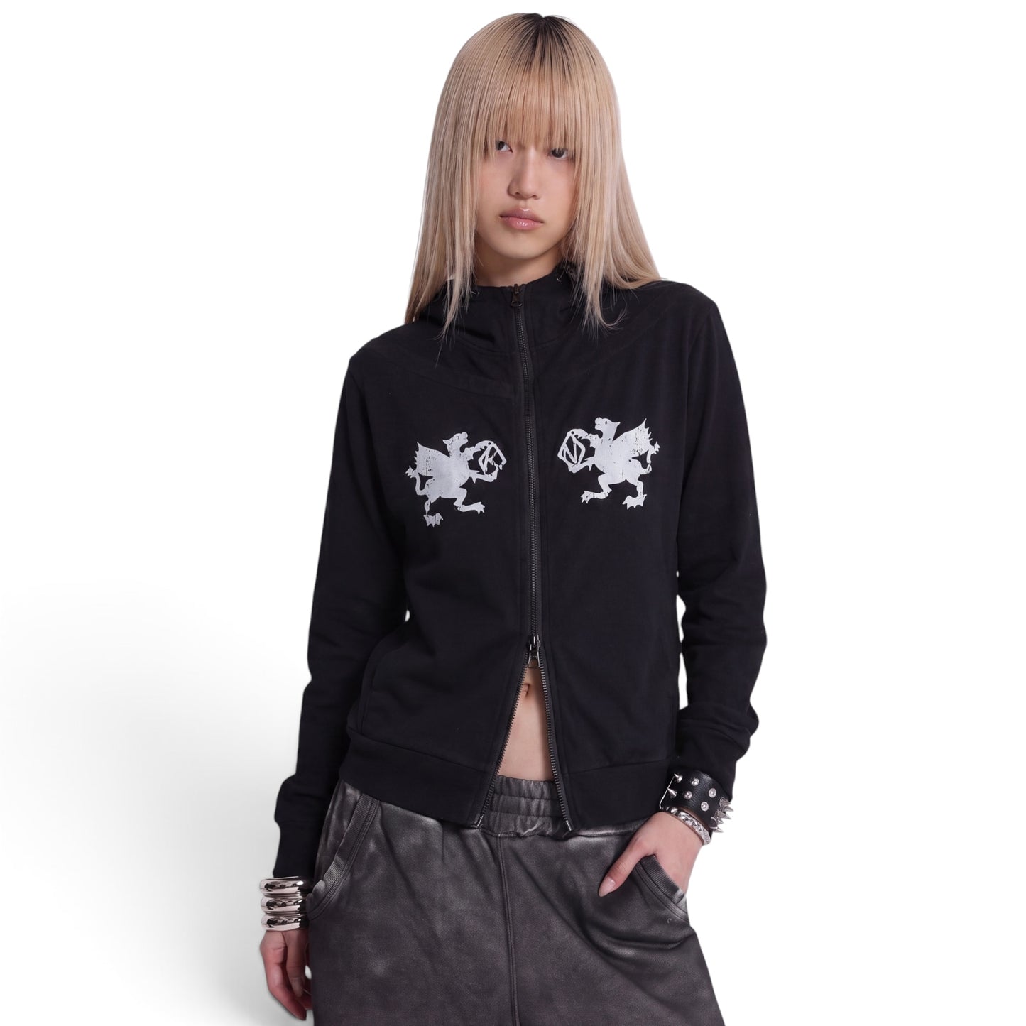Slub Cotton Zip Up